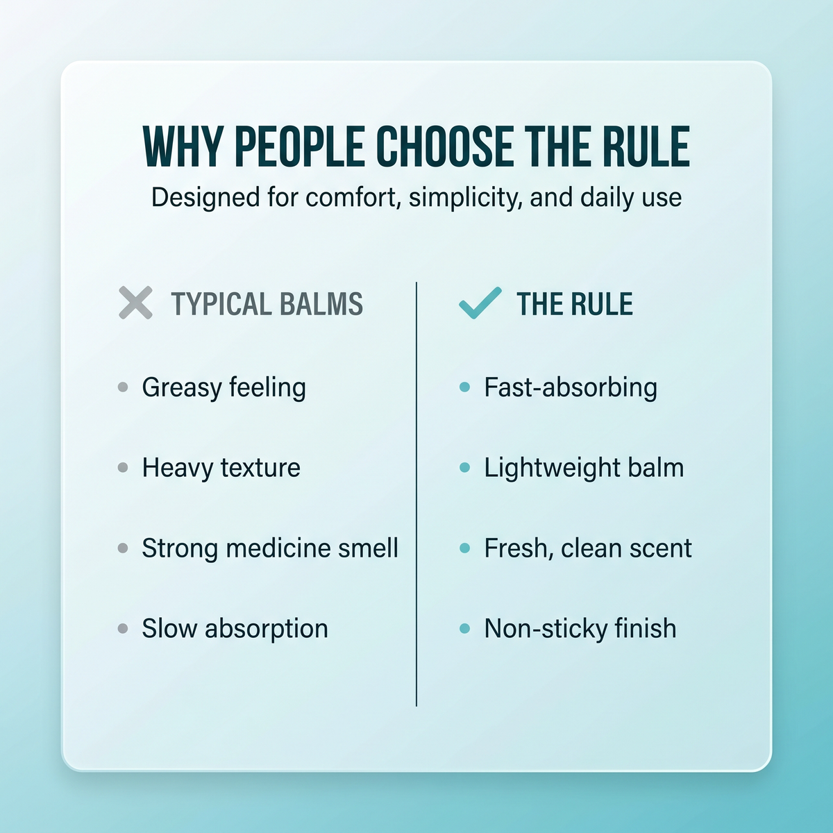 THE RULE — Nerve Comfort Foot Balm