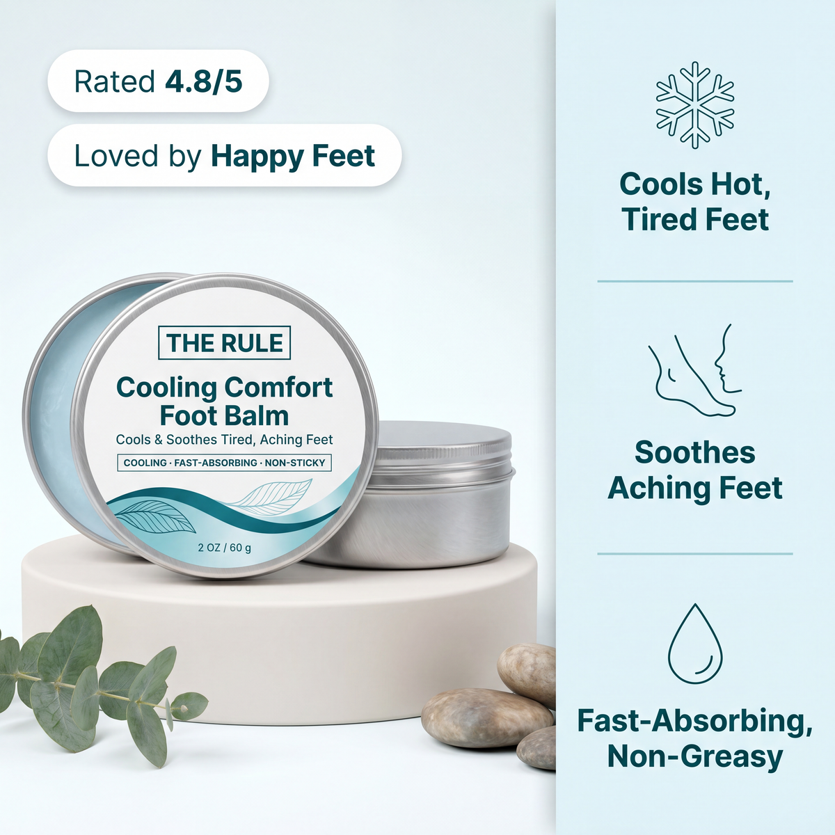 The Rule - Cooling Comfort Foot Balm 1
